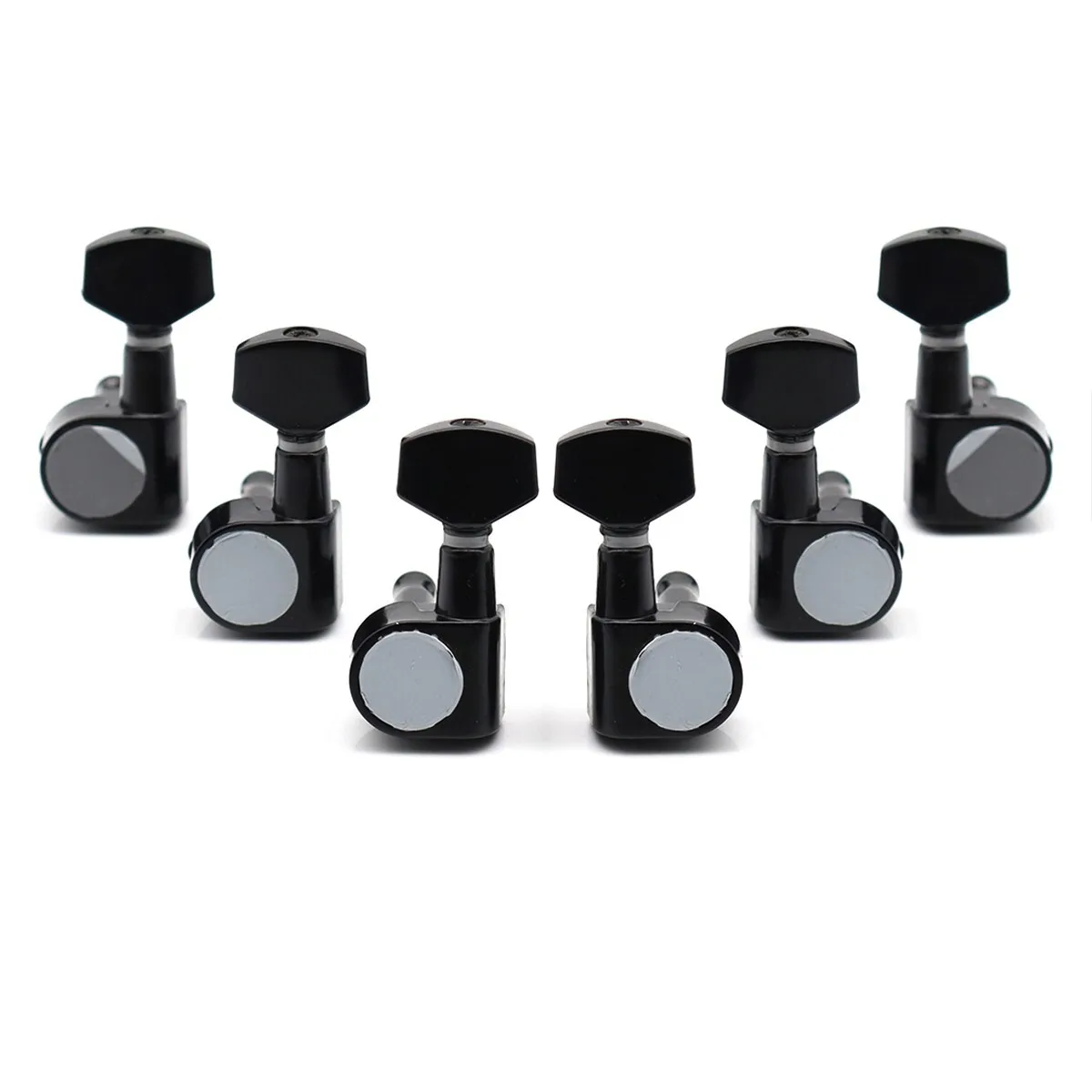 

3L3R 2 Pin 6 Strings Electric Guitar Tuning Pegs Black Tuners Machine Heads