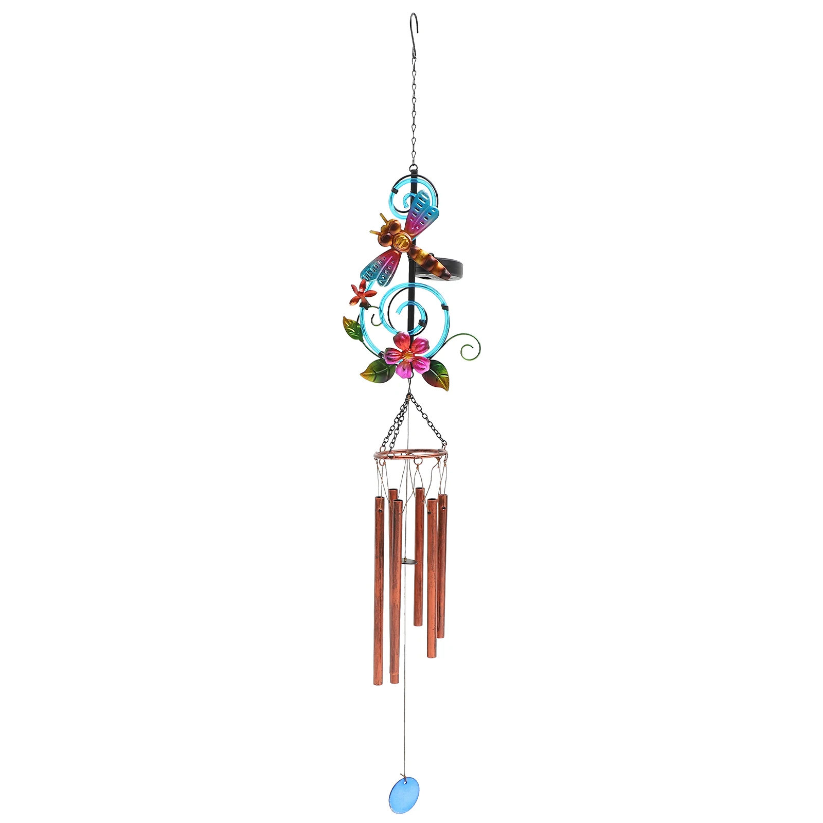 

Iron Wind H Painted Solar Luminous Hanging Decor Balcony Garden Creative Wind Chime Gifts nament Wrought Crafts