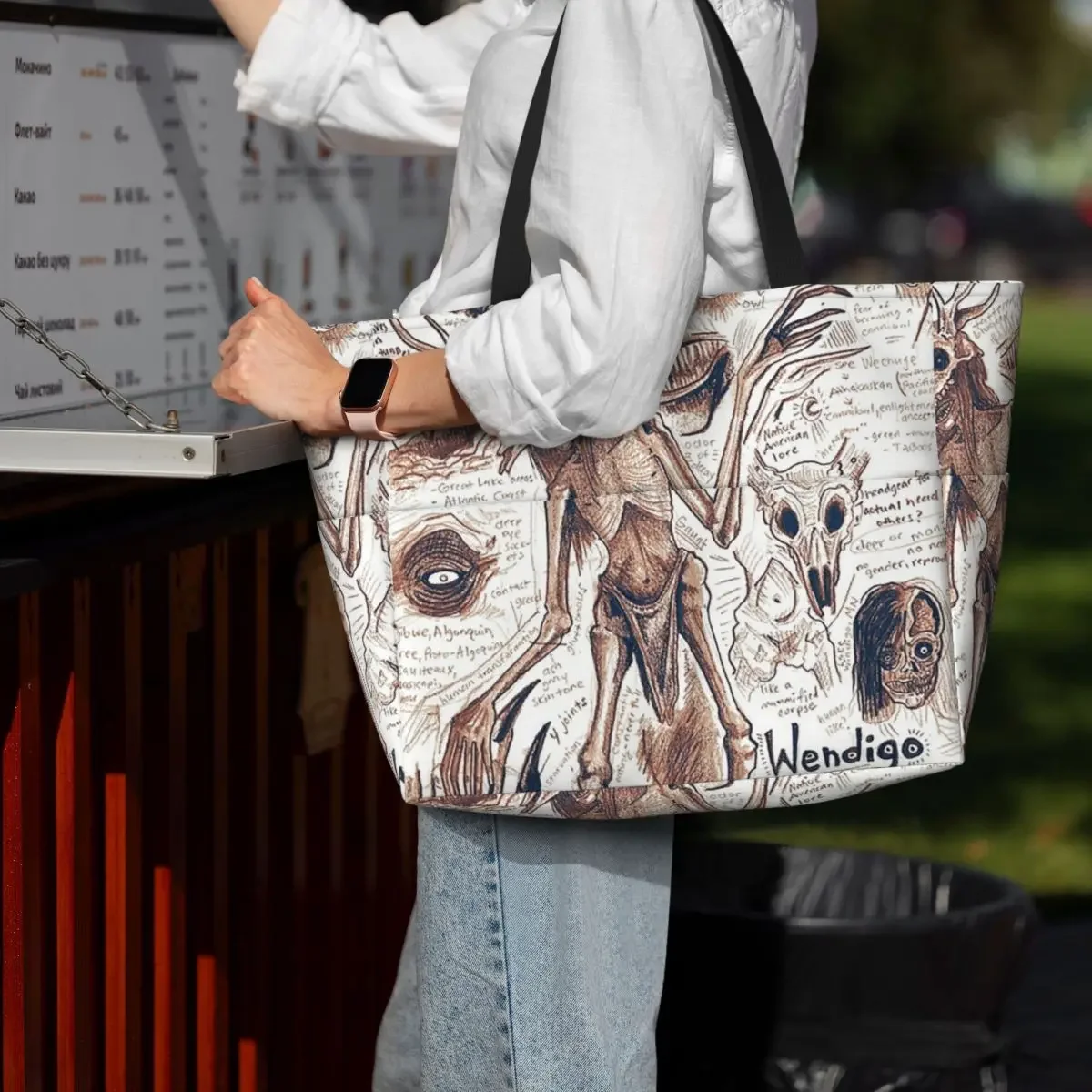 EgertronPuck's Wendigo ANatomy Beach Tote Bag Sport Gym Yoga Duffle Large Tote Bag Women Travel Bag Fitness bag