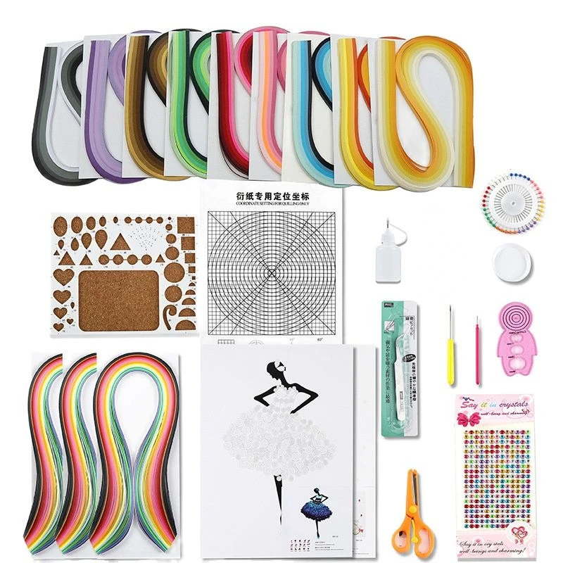 Paper Quilling Set Quilling Paper Handmade Material Package DIY Starter Professional Complete Kit Quivering Paper Strip Tool Set