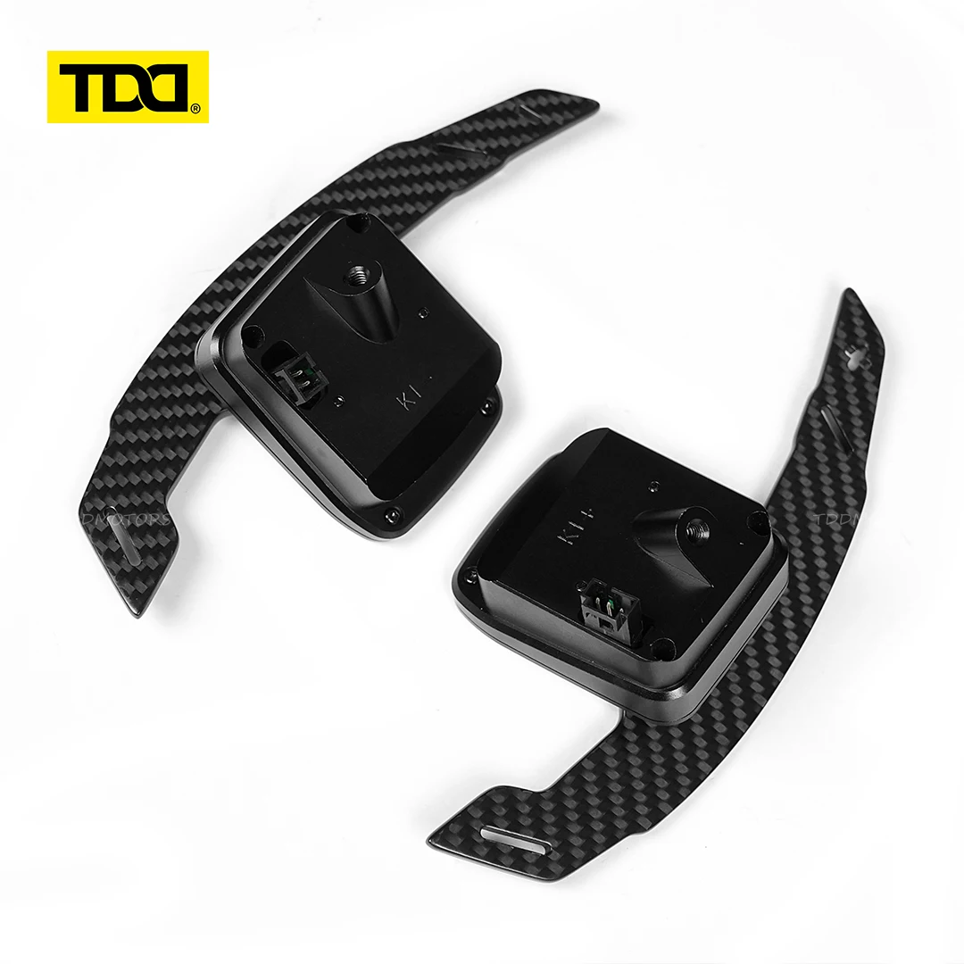 TDD Carbon Fiber Magnetic Paddle Shifters For Camaro SS Corvette C7 Steering Wheel Shift Paddle Magnetic Attraction Function