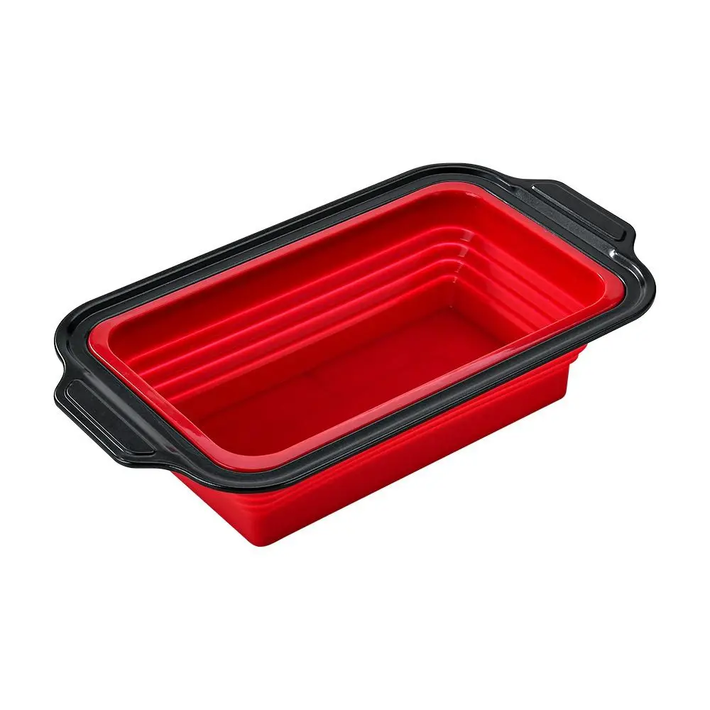 8 Pcs Folding Silicone Cake Mold Set Easy-to-release Heat-resistant Oven Baking Tools Kit Scraper Anti-scald Handle