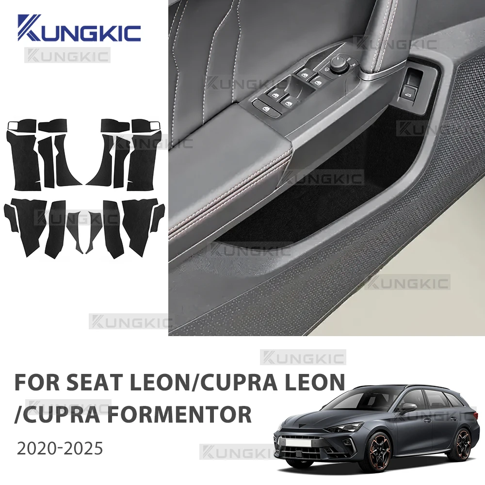 

For Seat Leon MK4 Cupra Leon Cupra Formentor 2020 2021 2022 2023 2024 2025 Car Front Rear Doors Map Pocket Sticker Interior Trim