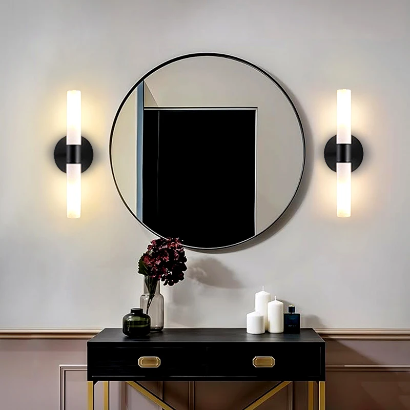 Modern Decorative Wall Lamp Black/Gold Room Fixture Used For Background Wall Mirrors Corridor Staircase Bedhead LED Wall Light