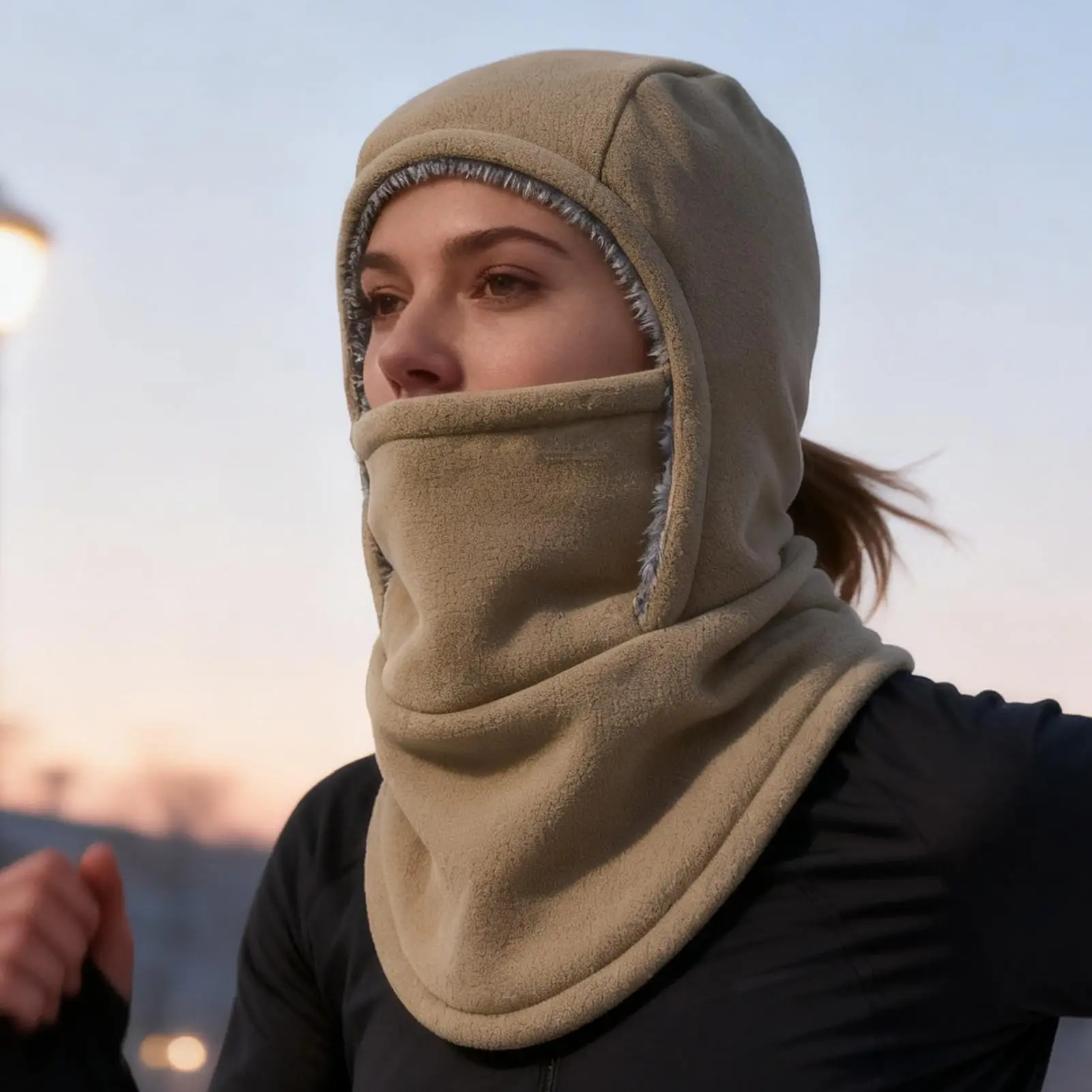 قبعة شتوية متعددة الوظائف، مقاومة للرياح ودافئة للدراجات النارية لتدفئة الرقبة للنساء للتزلج على الجليد والتزلج على الجليد