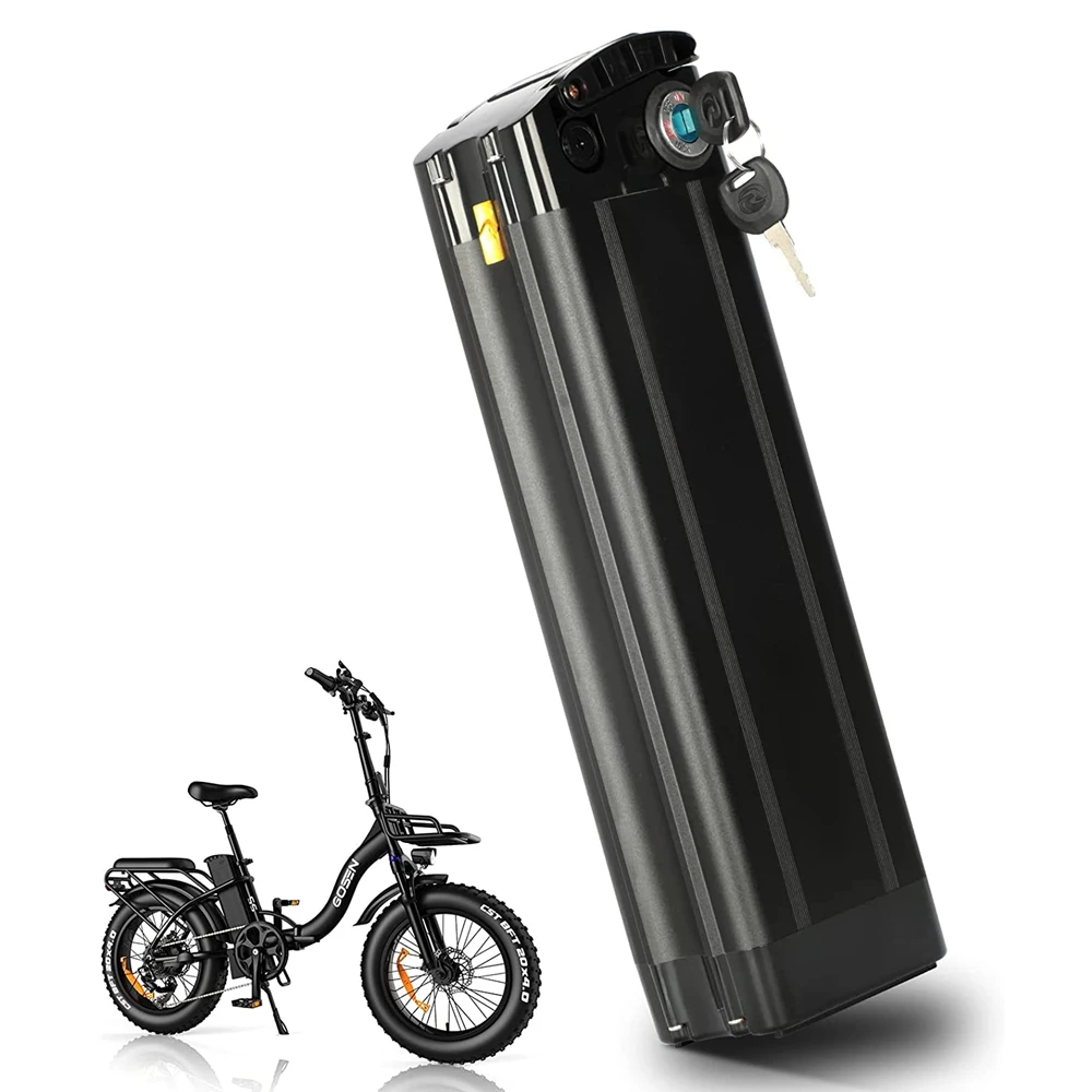 E-bike lithium battery 48Volt Electric Folding Bicycle Batteries 48v 20ah Silver Fish Case With BMS 54.6V 3A charger