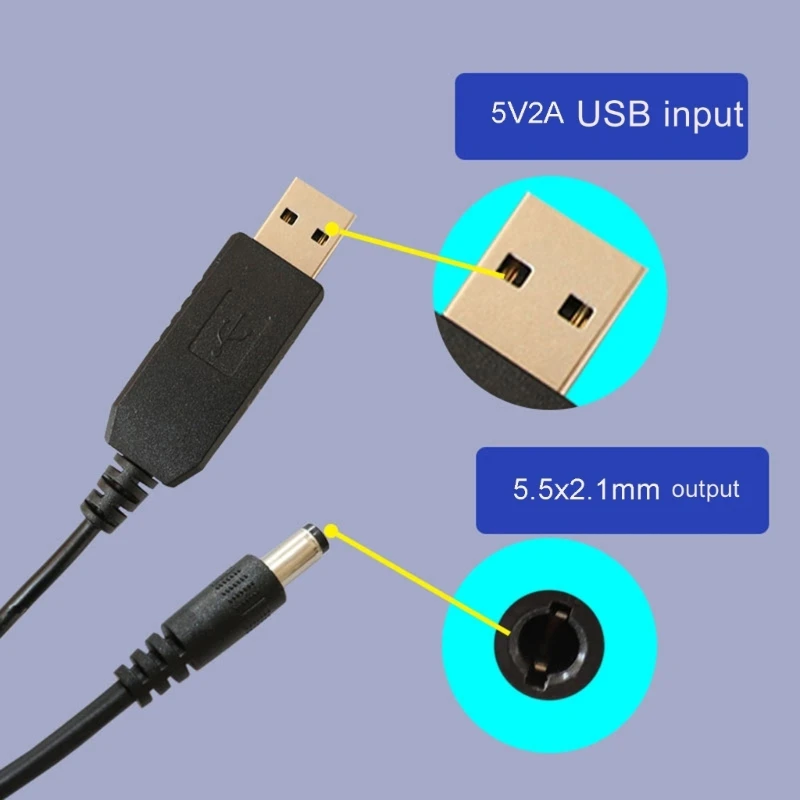 Cáp nguồn M17B USB 5V2A đến 4.5V DC5.5x2.1mm cho dây nguồn điện tử chạy bằng pin 5,5x2,1mm