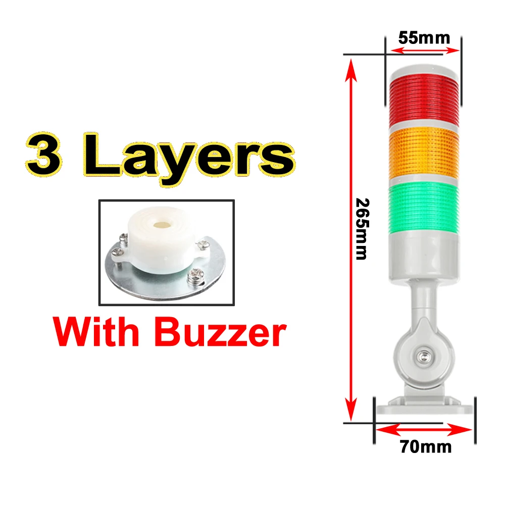 NONE 180 Rotating Stack Light Amber 3