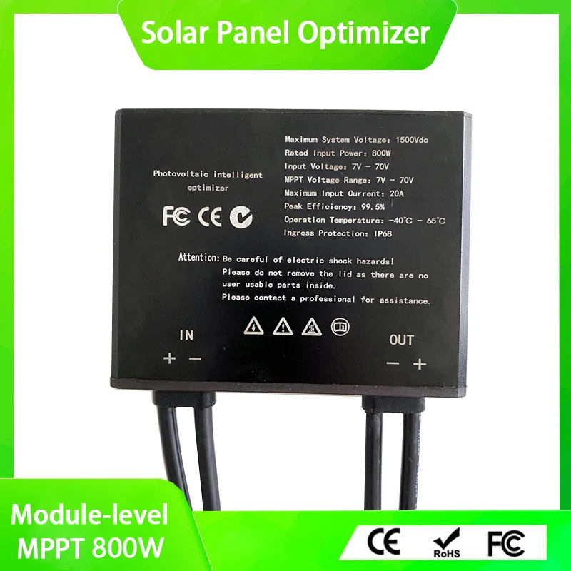 PV Solar PV Optimizer 800W MPPT aumenta la generazione di energia ottimizzatore intelligente 800W ottimizzatore solare ottimizzatore di potenza aumenta