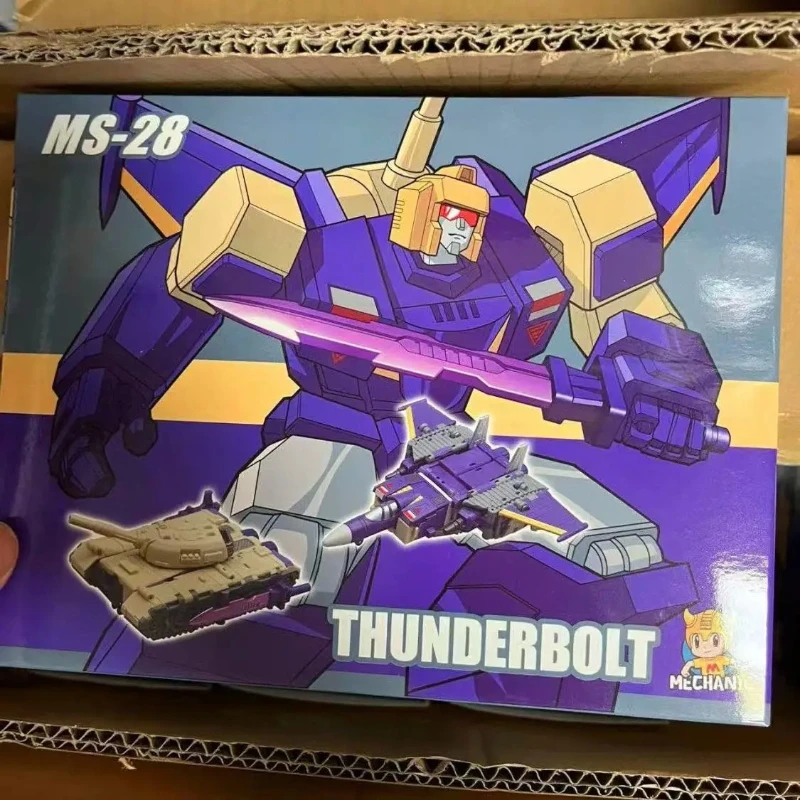 

Трансформируемая фигурка Blitzwing Thunderbolt MFT MS28 MS-28: Миниатюрная карманная модель робота, коллекционная деформируемая игрушка, подарок