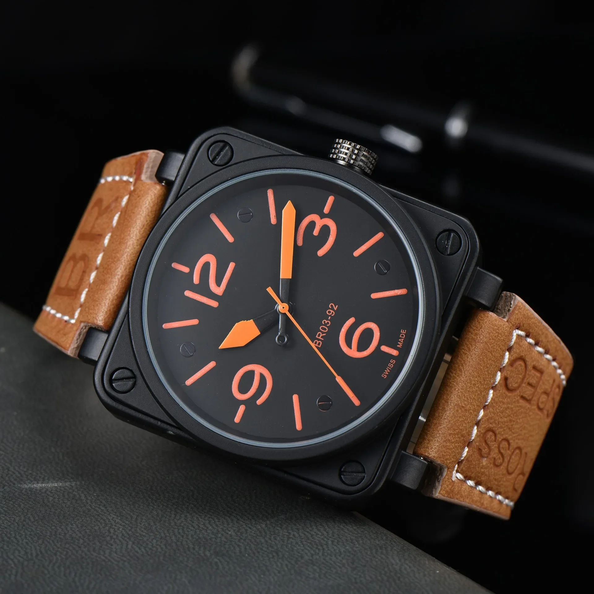 2025 New Fashion High-quality Hot Men Automatic Mechanical Watch Black Ross Rubber 46mm Large Dial Men for Watch