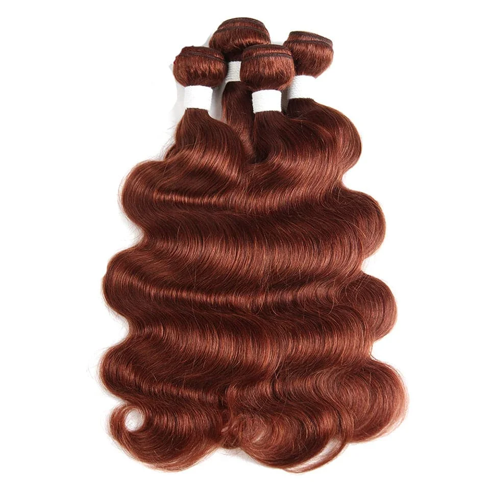 # 33 Body Wave Hair Bundles 100% Human Hair Extensions 12A เวียดนามผมหยิกสีแดงสีน้ําตาลบราซิล Remy ผมสําหรับ Salon