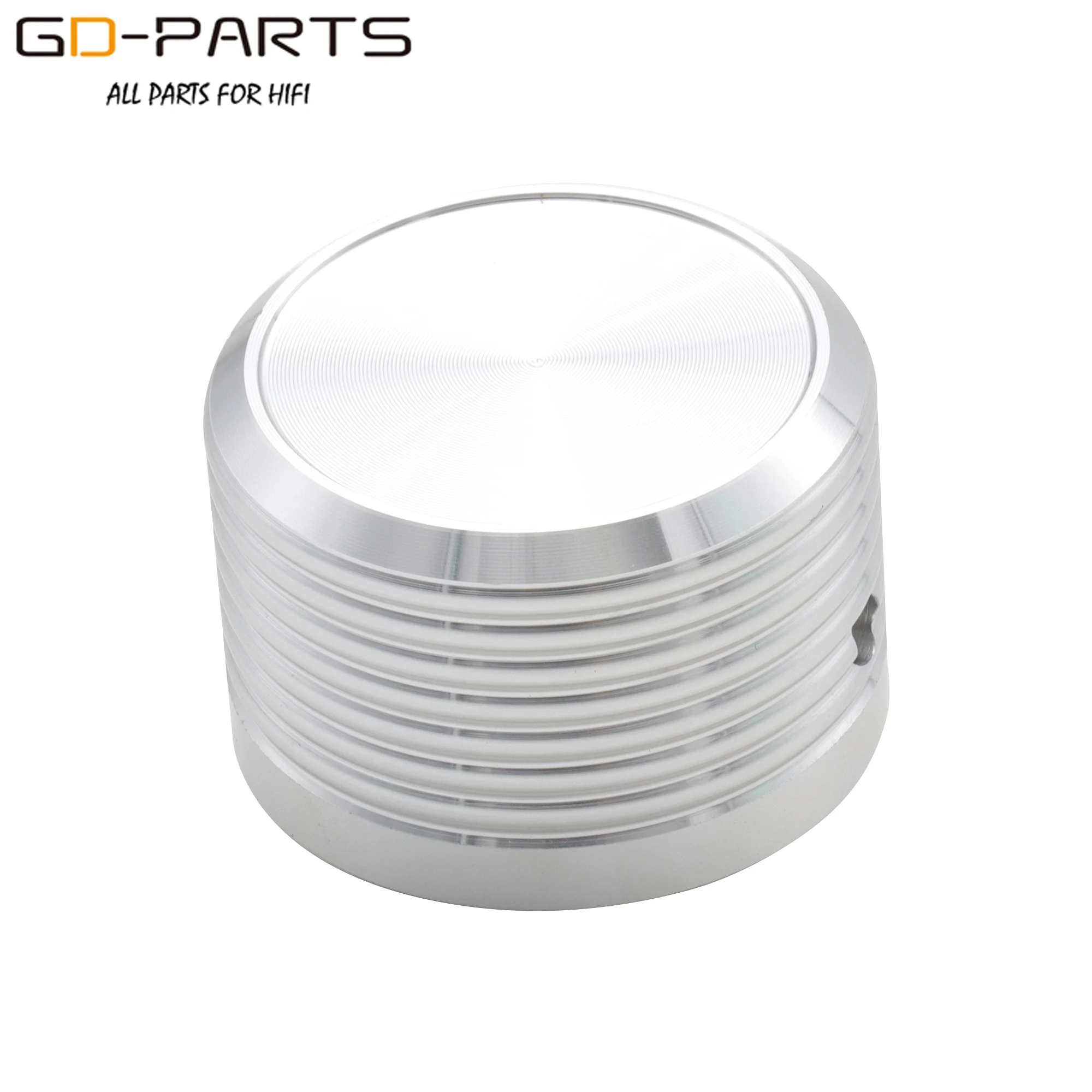 SILBER Eloxiert Cnc-gefräste Massivem Aluminium DAC CD-Player Lautsprecher Verstärker potentiometer Drehknopf 38x2 5mm 6,0mm loch 2PCS