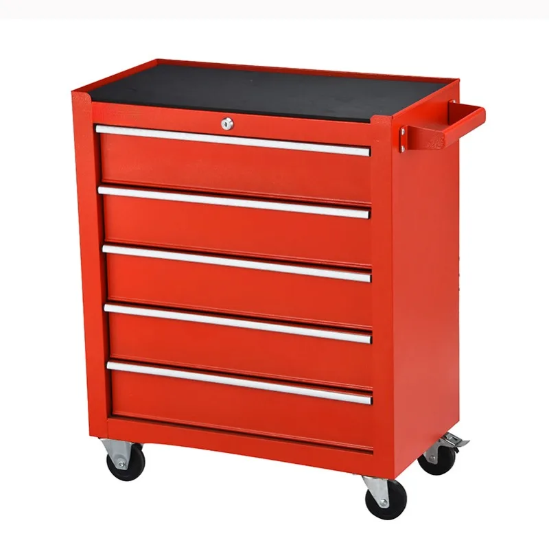 Mobile Multifunctional Lathe Repair Truck Thickened Heavy Duty Workshop Drawer Toolbox with  Plate