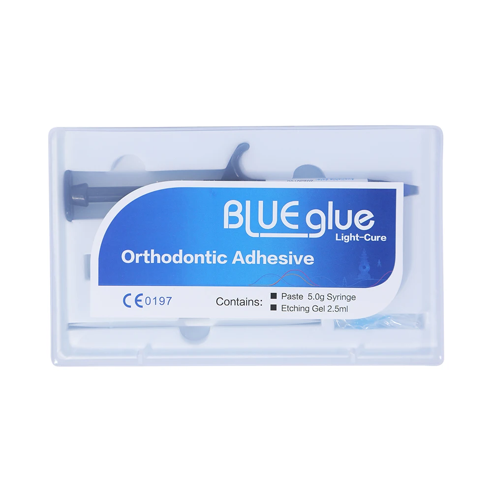 Dental Orthodontic Adhesive  Blue Glue Light Cure Blue Glue Kit Bonding System Light Curing Adhesive Paste Dentistry 1/5/10boxes