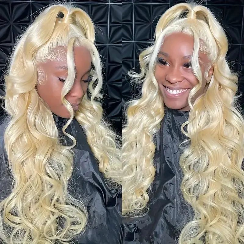 613 Blonde 13X6 HD Lace Wigs Human Hair 150 Density 20 40 Inches  13X4 Frontal Colored Blonde Body Waves Glue-Free Wig