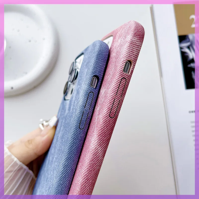 Canvas Denim Anti-drop Premium Mobile Phone Cases Covers, Finewoven Case for iPhone16 15 Pro Max Plus 12 13 14 Pro Max