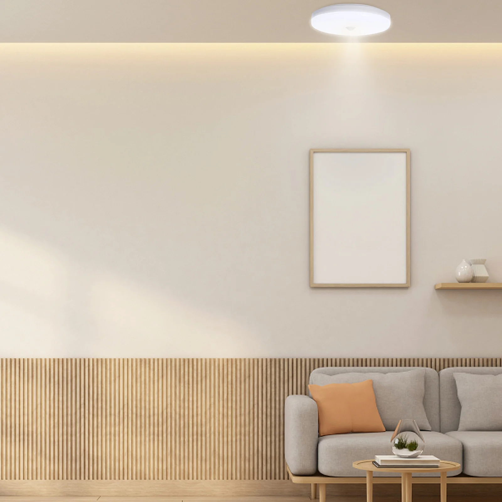 

Wireless Motion Sensor Led Ceiling Light Fixture Night Security Lamp For Bedroom Living Room Bathroom Closet Indoor Use No