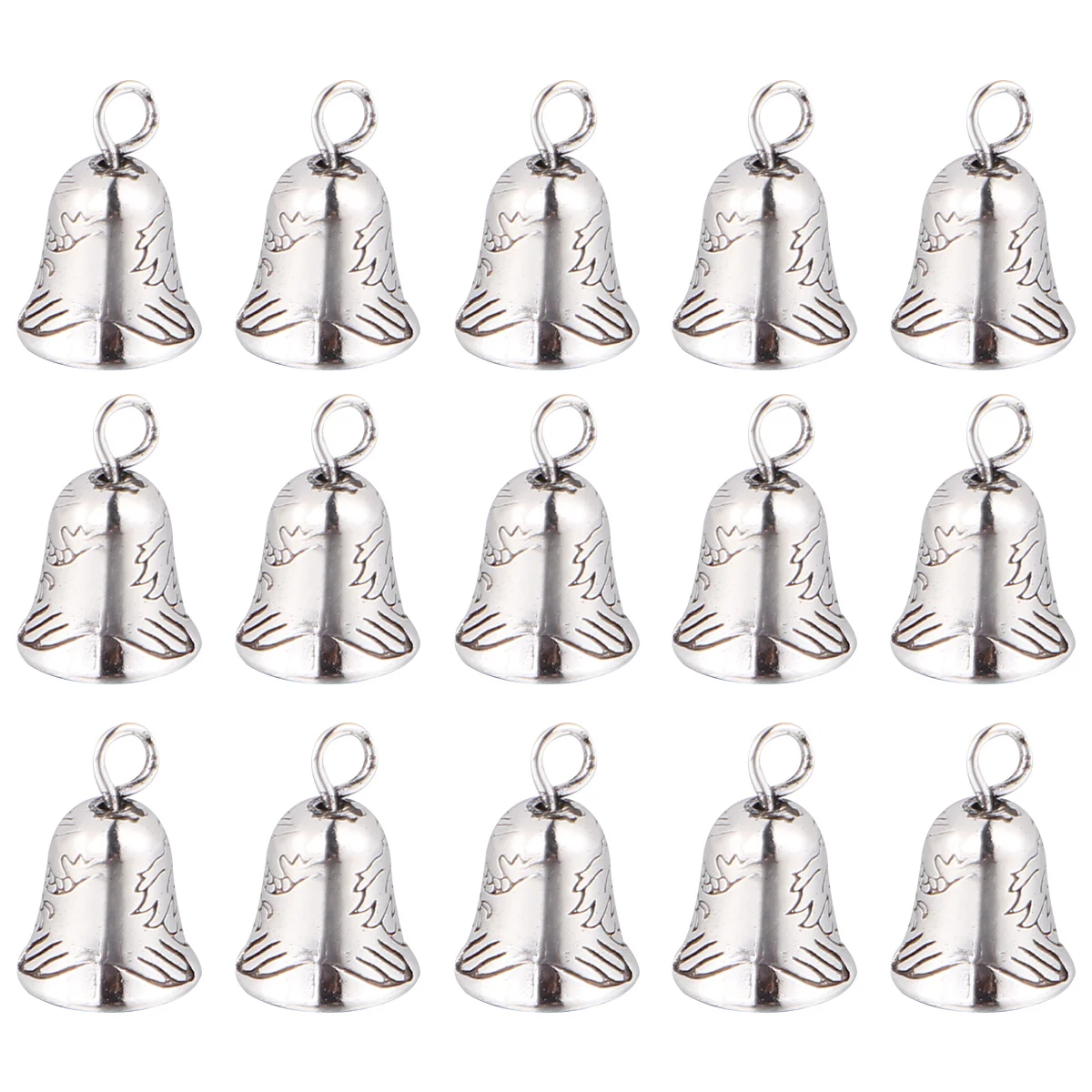 20 stuks zilverlegering Jingle Bell hangers DIY ornamenten creatieve kerstversiering sieraden bedels voor ambachtelijke maken cadeau