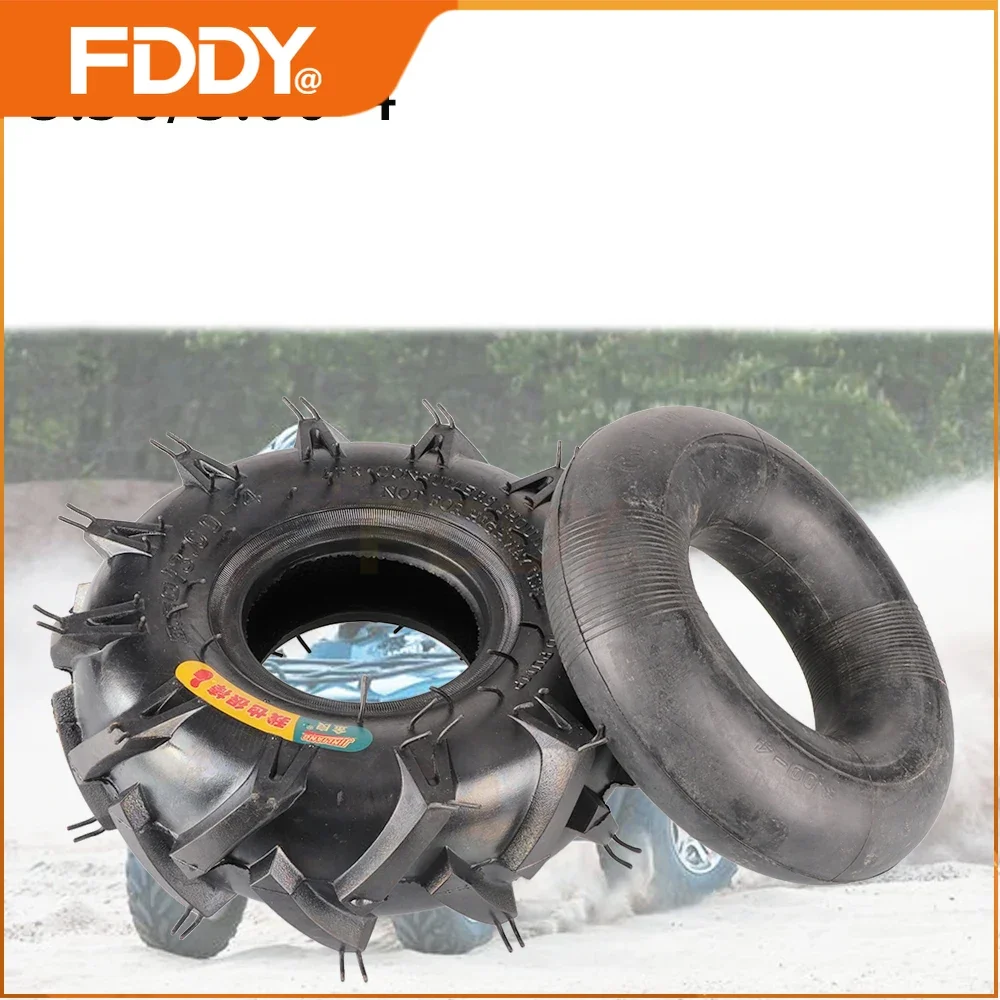 

FDDY 3.50/3.00-4 inches Inner Tyre & Outer Tyre Thickened Rubber Wear Resistant for Lawn Mowers Hand Trucks ATV Quad Bike Moto P