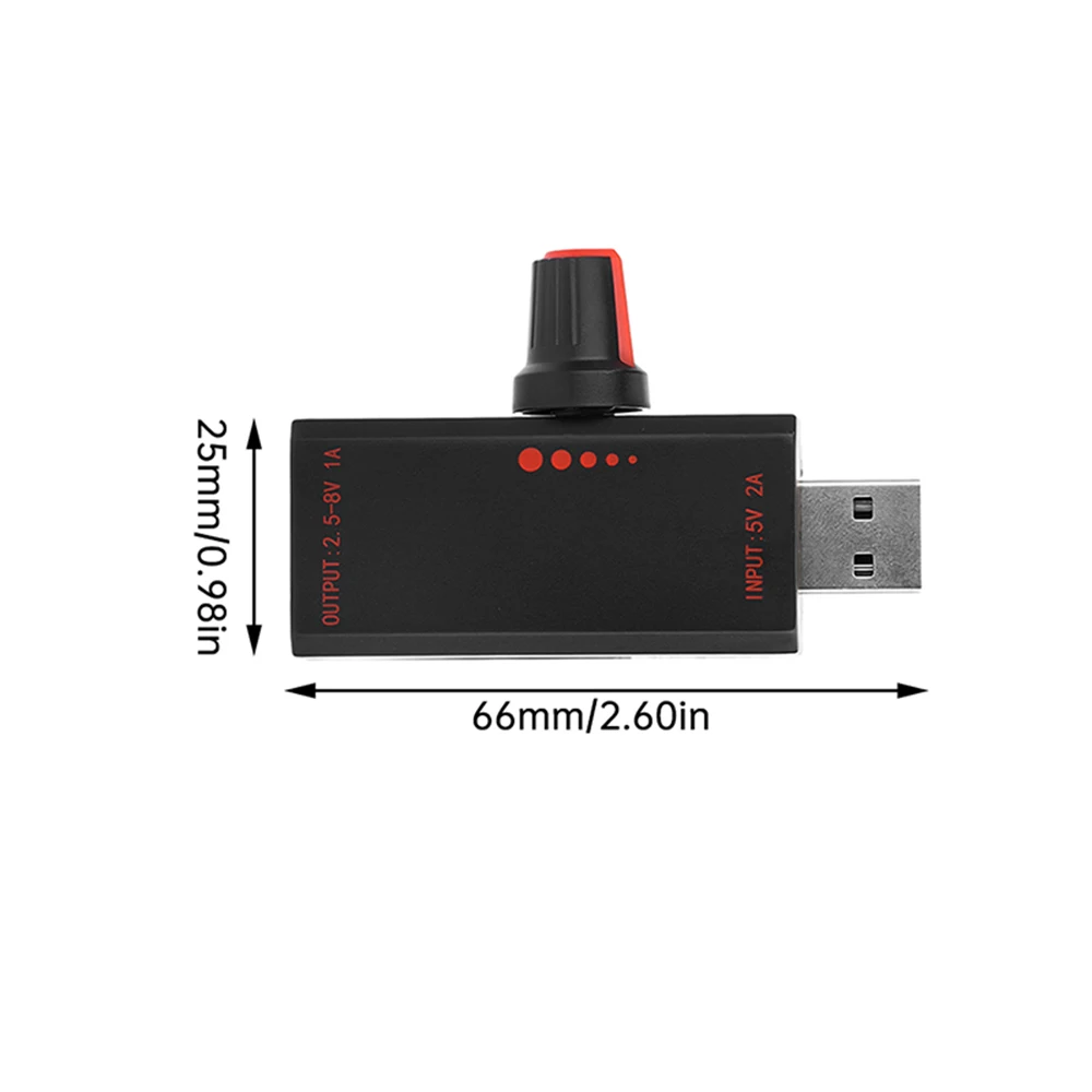 3W USB Fan Speed Regulator 5V2A to 5-9V1A USB Fan Stepless Speed Controller with Switchs Power Supply