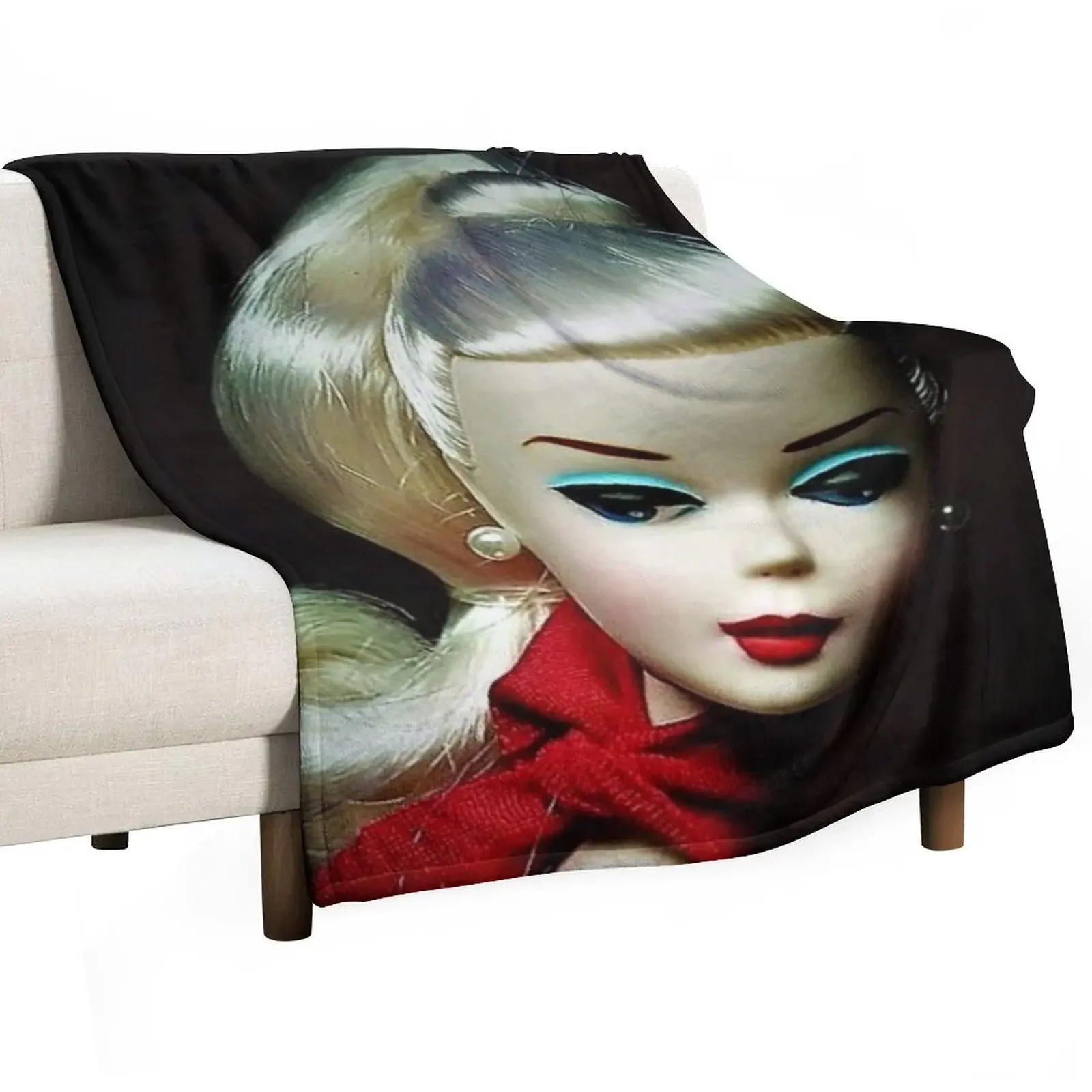 

60s digital art diva doll vintage print mask poster mysticladyart Throw Blanket Moving Luxury Brand Blankets