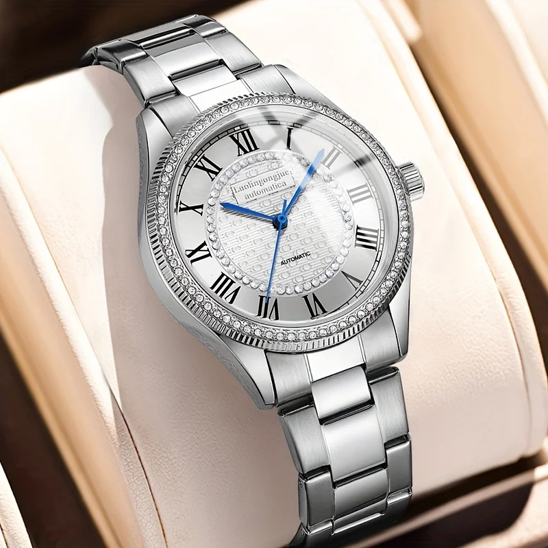 

Новые мужские модные и повседневные полые механические часы в европейском и американском стиле, автоматические механические часы, модные часы, подарите его лучший подарок, без батареи