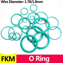 Yeşil FKM O halka mühür kalınlığı yağ contaları yakıt yıkayıcı, flor kauçuk O-Ring iç çapı1.78-118MM tel Diameter1.78/1.8MM