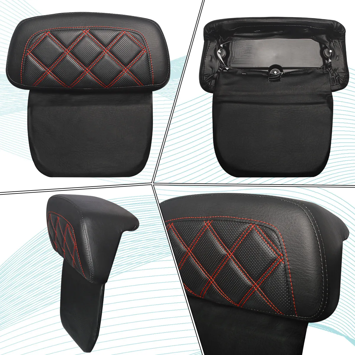Tour Luggage Pack Backrest Pad Motorcycle Trunk For Harley Touring CVO Electra Street Glide FLHXS Road King FLHR Tri Glide 14-26