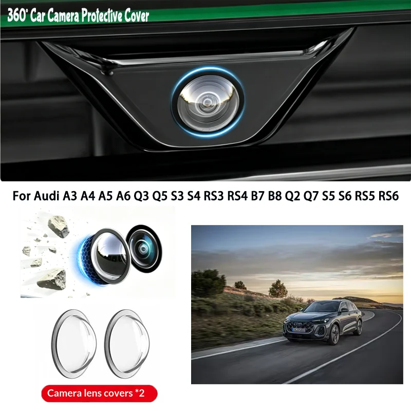 Car camera protective cover lens cover For Audi A3 A4 A5 A6 Q3 Q5 S3 S4 RS3 RS4 B7 B8 Q2 Q7 S5 S6 RS5 RS6