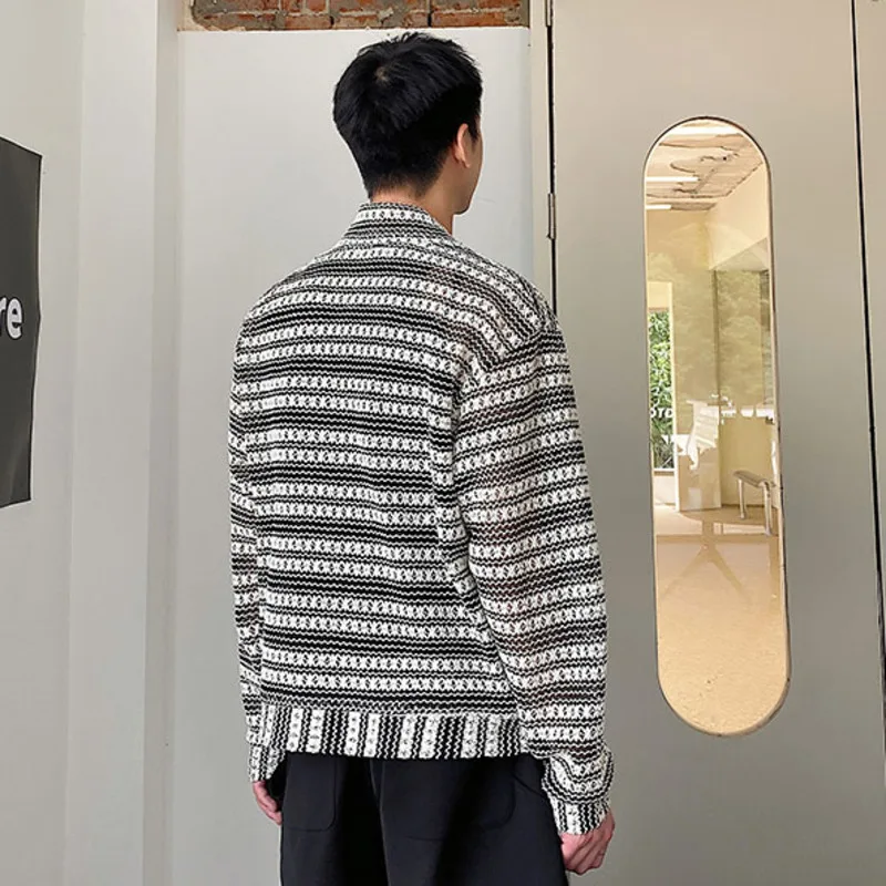 WVGA ربيع الخريف جديد رجل معاطف شارع العليا الجوف خارج الجاكار العصرية تصميم المتخصصة شيك عادية سترات بأكمام طويلة Ins W12233 #5