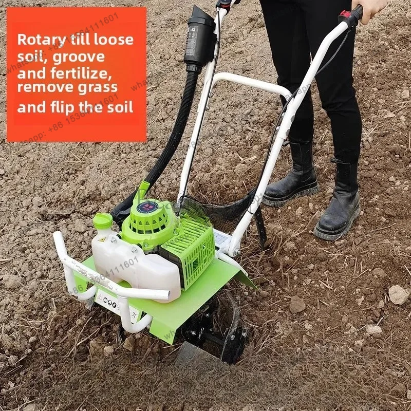 LX small micro tiller household multi-functional scarifier hoeing field trenching lawn mower