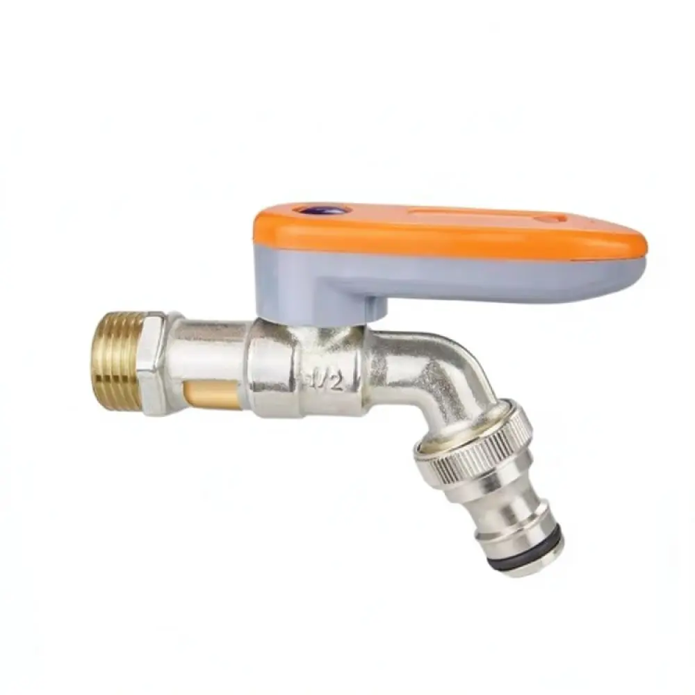 Anti Theft Outdoor Faucet Lockable Water Tap Durable Zinc Alloy Spout For Garden Patio Laundry Washing Machine Heavy Flow