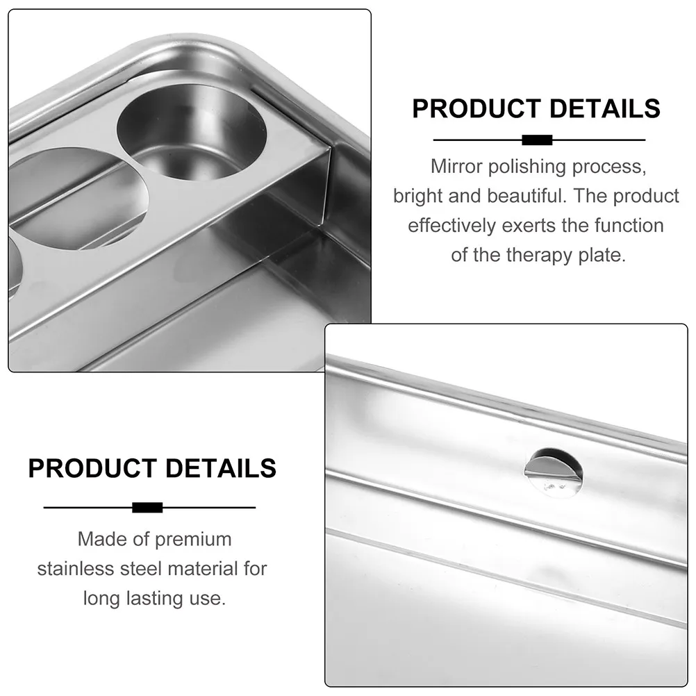 1Pcs Stainless Steel Tray Thickened Metal Therapy Tool Plate Dressing Change Tray Clinic Instrument Storage Plate