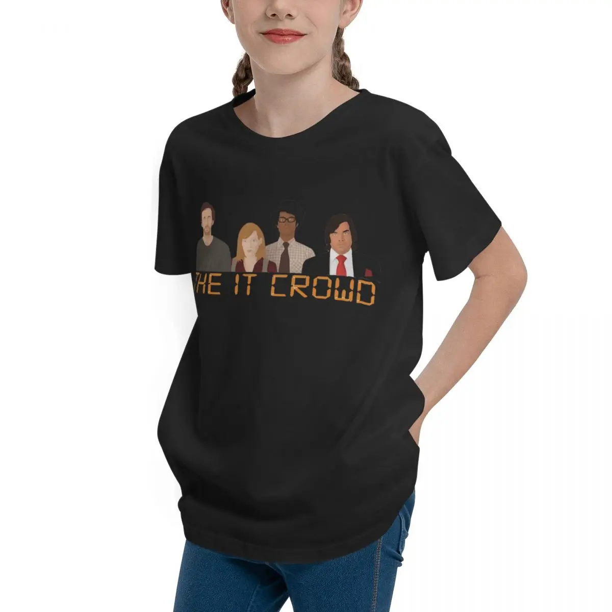 Teenagers Basic Short Sleeve T-Shirt Graphic The It Crowd Gifts Boy Girl  grade Top tee Graphic Vintage Novelty Adolescents