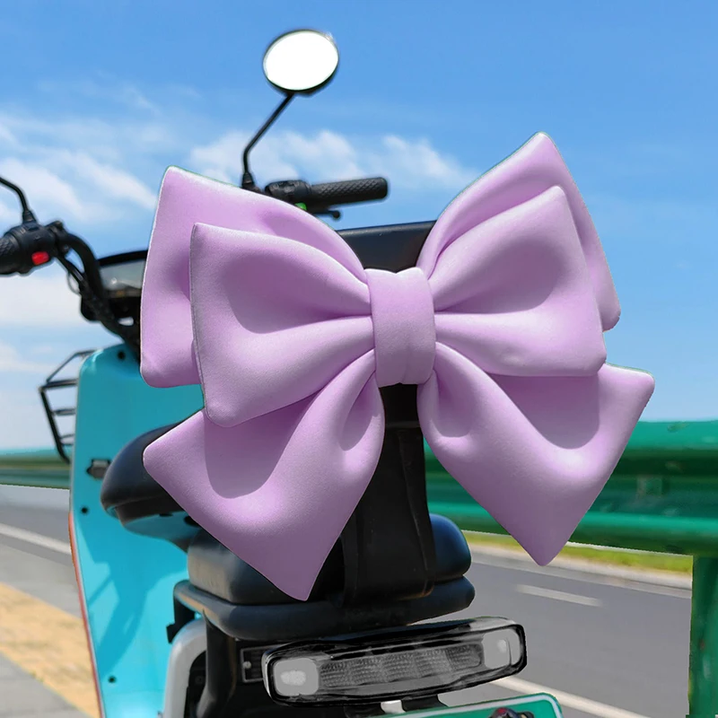 زينة خوذة نسائية عصرية بعقدة على شكل فيونكة، مناسبة لركوب الدراجات والدراجات الكهربائية وإكسسوارات السيارات #6