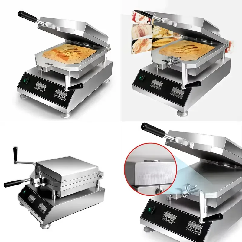 for 300mm 2800W Waterproof Single-sided Electric Seafood Pancake Machine for Shrimp Crab Squid Fossil Cake Maker