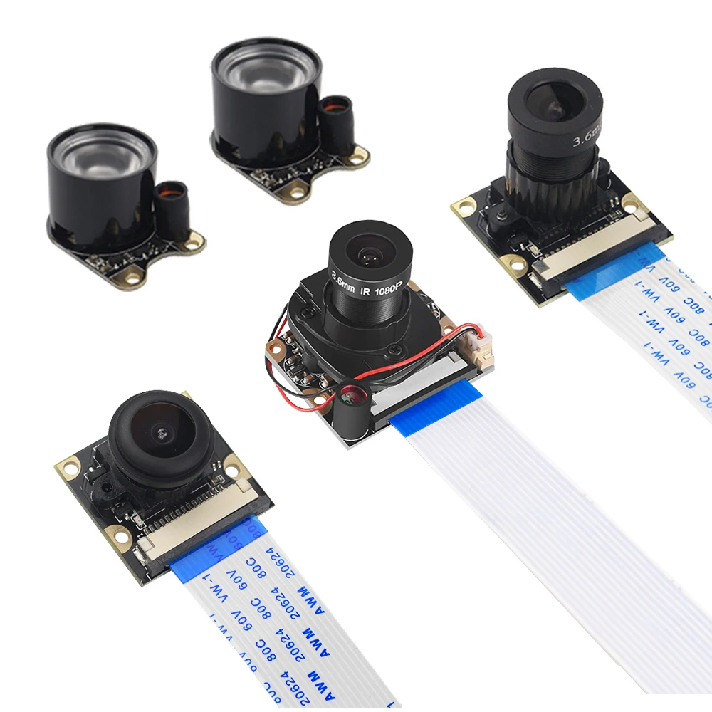 Kamera Raspberry Pi 5MP 1080P Opcjonalna kamera noktowizyjna szerokokątna kamera typu rybie oko IR-CUT FF AF dla Raspberry Pi 4B 3B+ 3B Zero — zdjęcie produktu 7