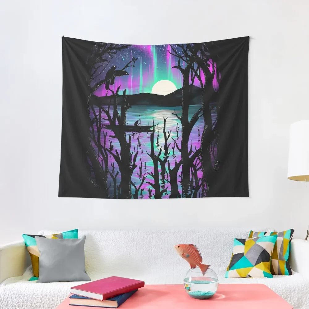 

Night With Aurora Tapestry Outdoor Decor Things To Decorate The Room Decoration Wall Tapestry