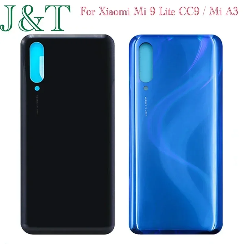 New For Xiaomi Mi 9 Lite CC9 / Mi A3 CC9E Battery Back Cover Rear Door 3D Glass Panel Housing Case Chassis Adhesive Replace