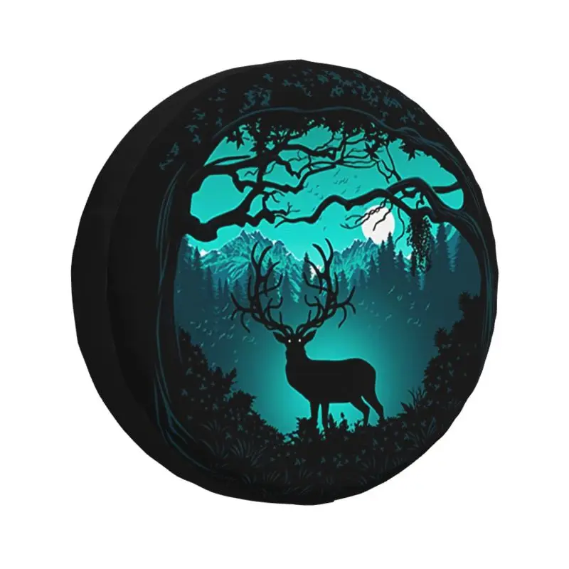 

Чехол для автомобильных шин Dark Forest Deer, запасная накладка на колесо для Prado Pajero Wrangler Jeep RV SUV Trailer, Аксессуары для автомобилей 14 "15" 16 "17"