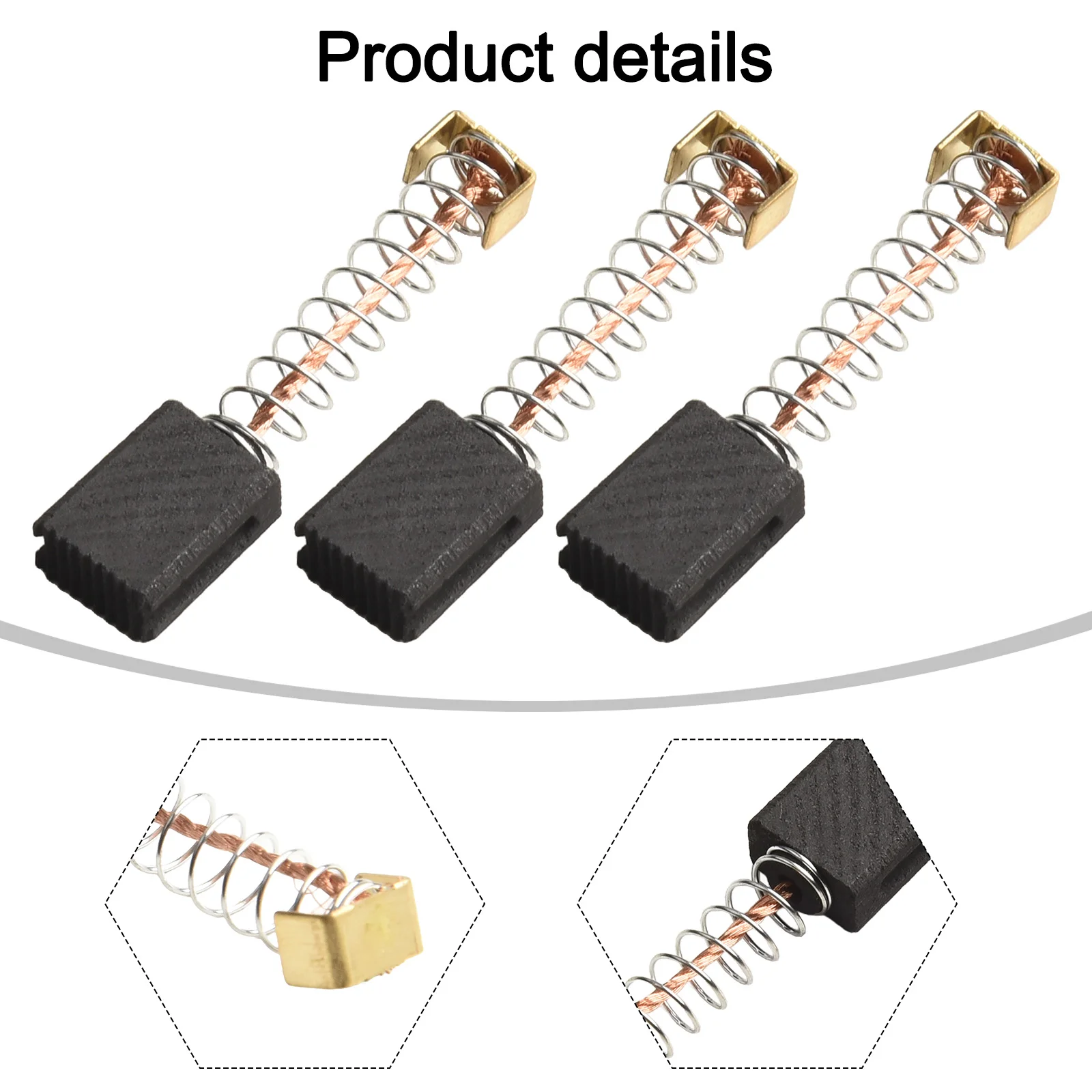 Сменные щетки Щетки для двигателя Угольные щетки для обслуживания двигателя для электроинструментов Эмерструйный прерывистый двигатель Fix