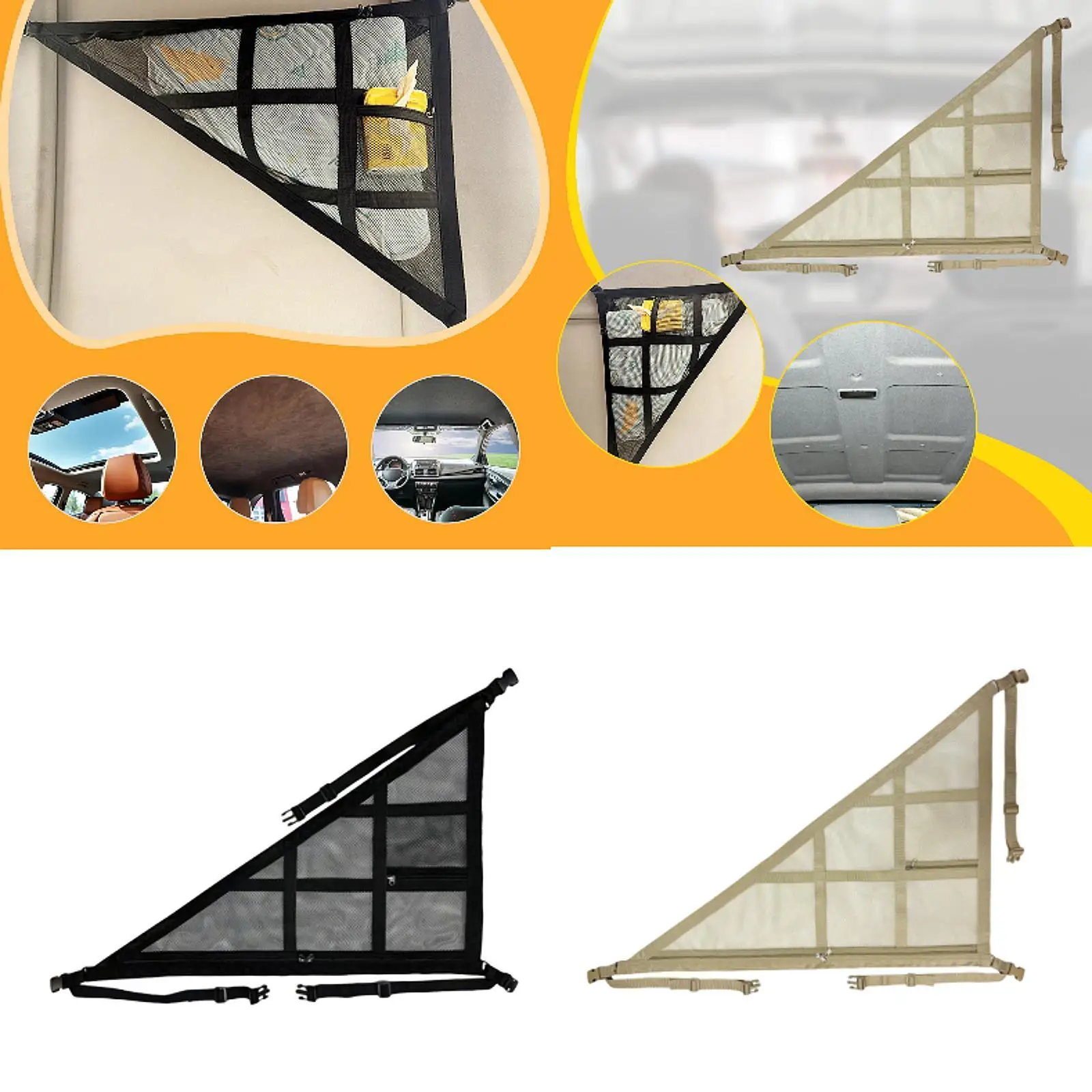 

Car Ceiling Cargo Net Car Roof Storage Bag for Automobile Accessory Van