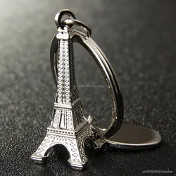 3D Eiffel Tower Keyring Bag Charm Metal Car Keychain French Paris Travel Souvenir Couple Friend Gift Fashion Jewelry Decoration