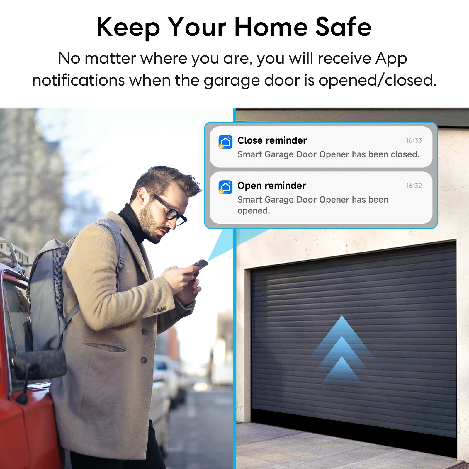 QCSMART Tuya باب المرآب فتاحة نظام التحكم وحدة التتابع الحياة الذكية App التحكم عن بعد الموقت العمل جوجل مساعد اليكسا