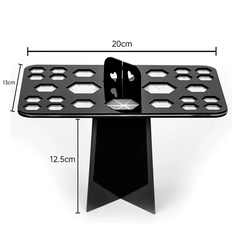 26 Holes Acrylic Makeup Brush Holder Cosmetic Make Up Organizers Storage Eyeshadow Powder Brush Drying Rack Shelf Display Stand
