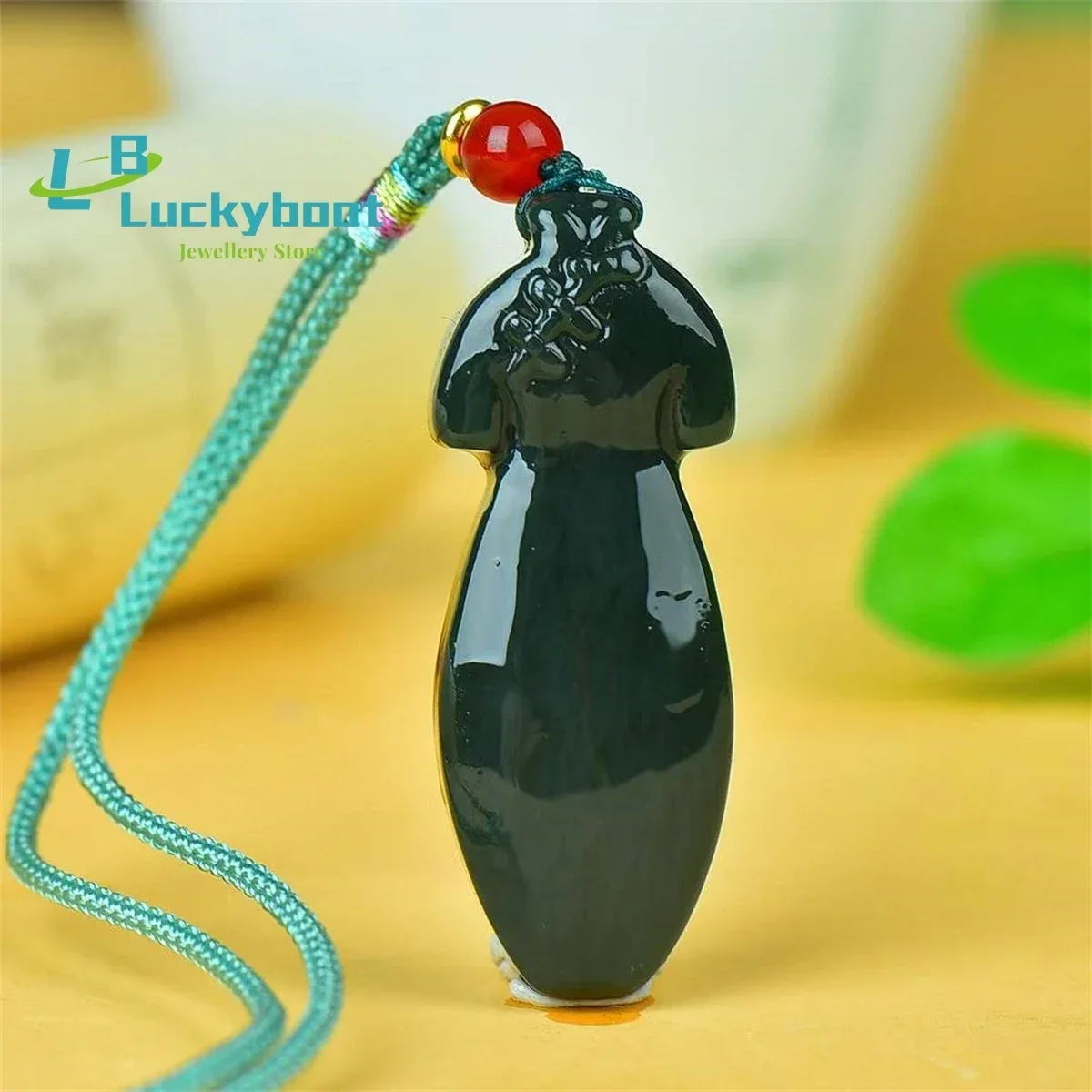 Natural Hetian Qingyu Qipao Qikai Desheng Pendant Simple and Generous Personalized Fashion Versatile for Men and Women