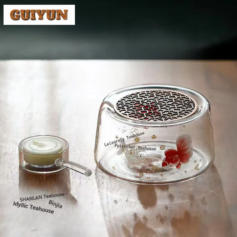 

Thickened Heat-resistant Glass Tea Warmer Holder Candle Heater Stove Kettle Stand Boiling Water Carbon Furnace Chinese Tea Set