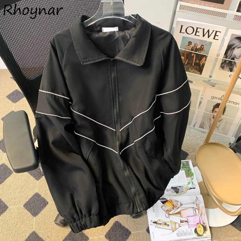 Jackets Women Korean Style Simple All-match Fashion Unisex Couples Cool High Street College Baggy Spring Students Cozy Popular