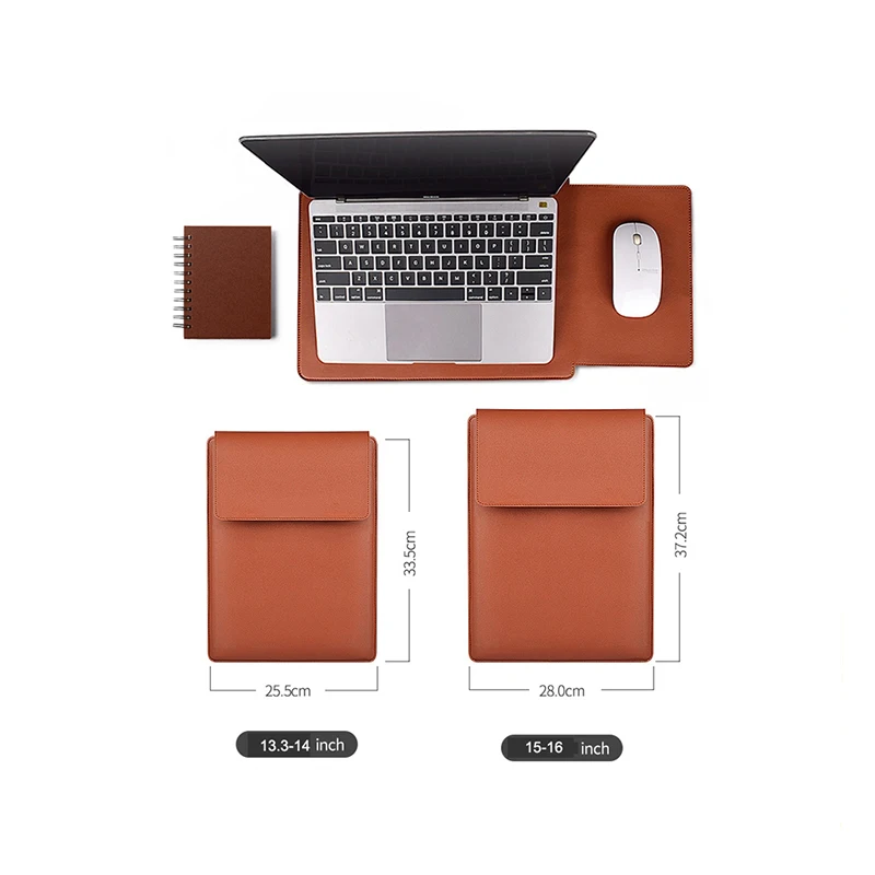 ~Multipurpose Laptop Sleeve 13/14/15/16 Inch With Bracket Waterproof Laptop Bag Laptop Case  Sleeve Air Pro PU Leather